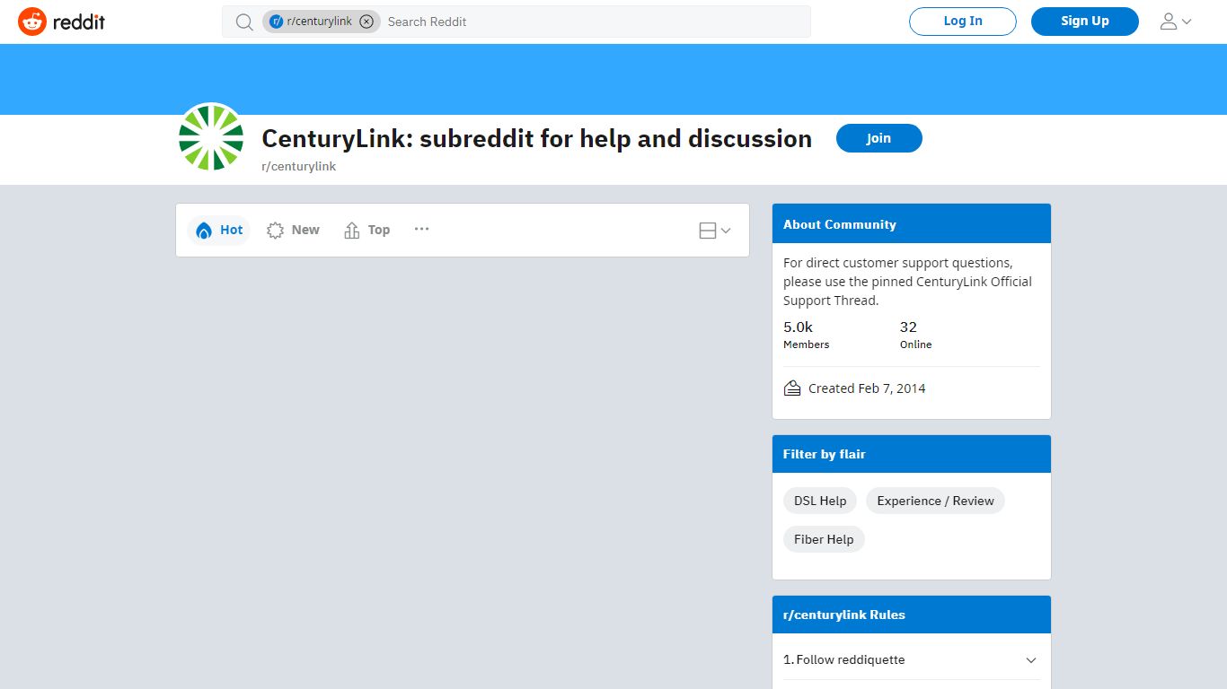 CenturyLink: subreddit for help and discussion